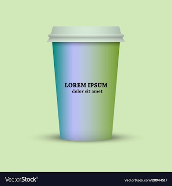 Thermal mug vector image