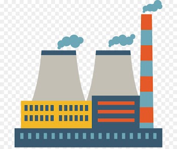Thermal power station Electricity generation Fossil fuel power station - Vector creative icon design thermal power plant 