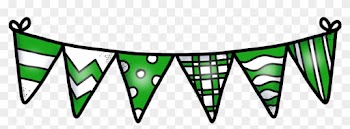 These Are Easy To Set Up For A Reading Center - Green And White Buntings