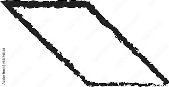 Thick black sketchy parallelogram icon