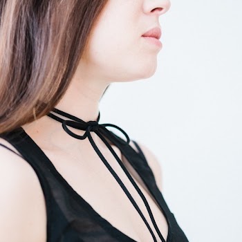 Thin Black Choker Necklace