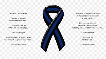 Thin Blue Line National Police Memorial Police officer Ribbon - Police 