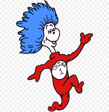 Thing Two Thing One The Cat in the Hat One Fish, Two Fish, Red Fish, Blue Fish Clip art - Seuss Cliparts 