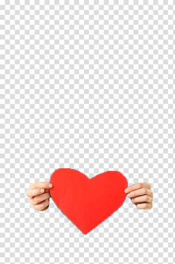 Things, person holding red heart transparent background PNG clipart