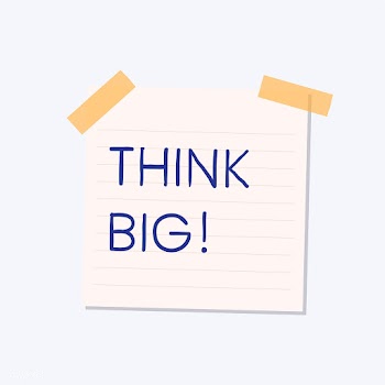 Think big sticky note illustration | Free stock vector - 412448