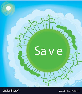 Think Green Ecology Concept vector image