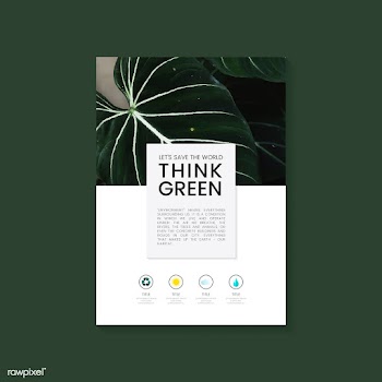 Think green environmental conservation brochu.. | Free stock vector - 524513