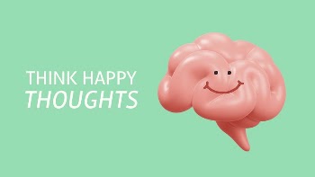 Think happy thoughts banner template, | Free PSD Template - rawpixel