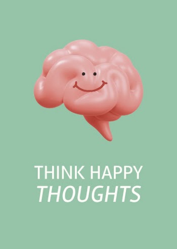 Think happy thoughts poster template, | Free PSD Template - rawpixel