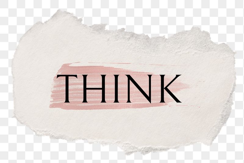 Think png word sticker typography, | Free PNG - rawpixel