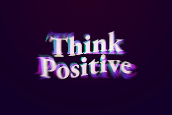 Think positive word in anaglyph text… | Free stock illustration | High Resolution graphic