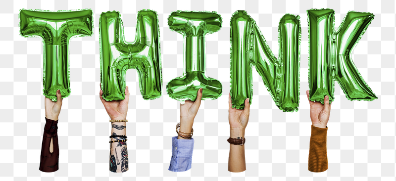 Think word png, hands holding | Free PNG - rawpixel