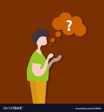 Thinking cloud with question in flat style man vector image