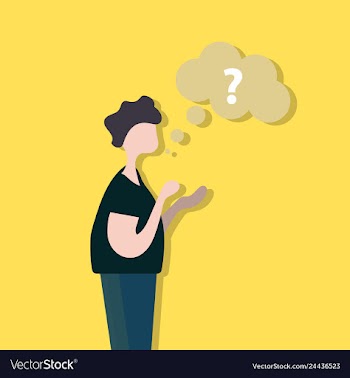 Thinking cloud with question in flat style man vector image