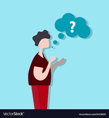 Thinking cloud with question in flat style man vector image