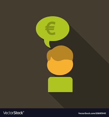 Thinking man silhouette with thought cloud with vector image
