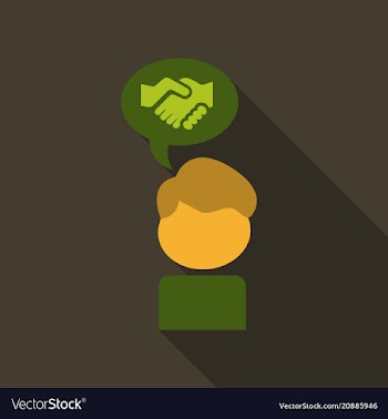 Thinking man silhouette with thought cloud with vector image