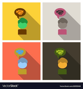 Thinking man silhouette with thought cloud with vector image