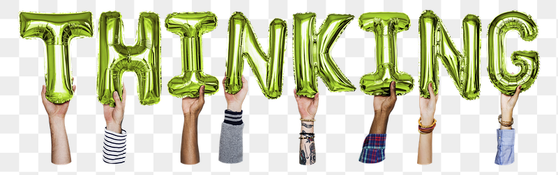 Thinking word png, hands holding | Free PNG - rawpixel
