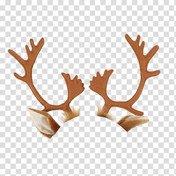 THIRD CHRISTMAS, brown buck horn art transparent background PNG clipart