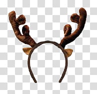 THIRD CHRISTMAS, brown moose hair band transparent background PNG clipart