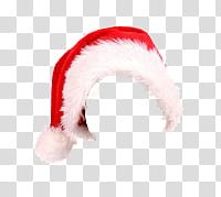 THIRD CHRISTMAS, red and white Santa hat art transparent background PNG clipart