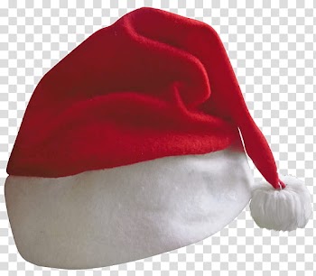 THIRD CHRISTMAS, white and red Santa hat transparent background PNG clipart