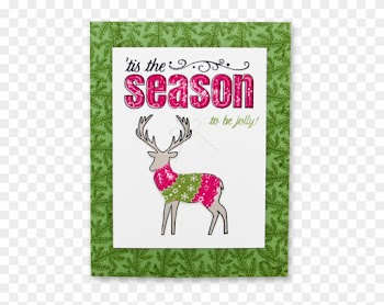 This Card Features The Stampin Up Merry Patterns Stamp - Reindeer