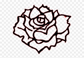 This Free Clip Arts Design Of Dark Rose - Flowers Black And White Clipart Roses