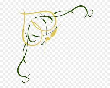 This Free Clip Arts Design Of Gold And Green Love Birds - Pink Heart Corner Borders