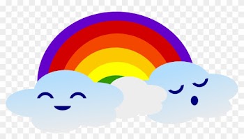 This Free Icons Png Design Of Kawaii Rainbow - Clouds With Rainbow Clipart