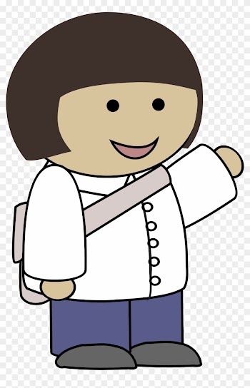 This Free Icons Png Design Of Pointing Backpack Girl - Girl Pointing Clipart Png