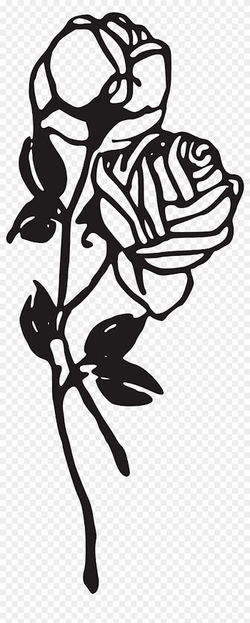 This Free Icons Png Design Of Two Roses - Rose Png Black White