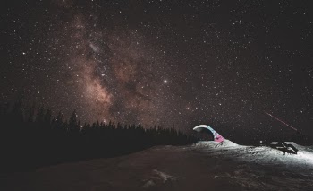 This is a long exposure of the Milky Way, captured at Copper Mountain in Colorado. 