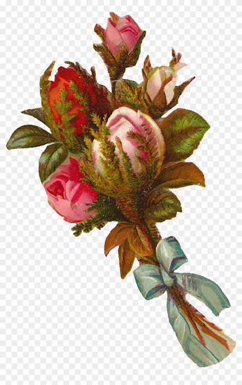This Is A Stunning Digital Graphic Of A Bouquet Of - Rose Antiqueimages Blogspot