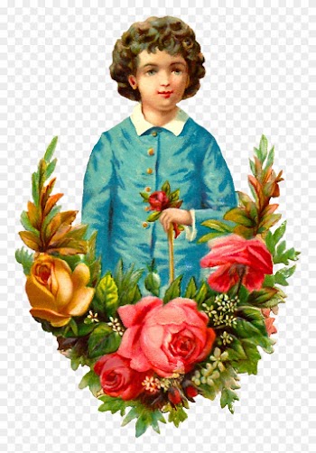This Is Another Stunning Piece Of Child Clip Art With - Hybrid Tea Rose