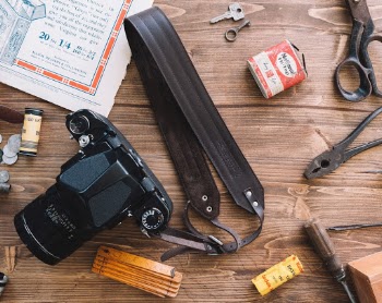 This is our leather camera strap attached to a Pentax 67, 2.7kg of camera with the lens.
Get your now!
