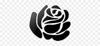 This Page Contains Information About Rose Silhouette - Black And White Rose Clipart