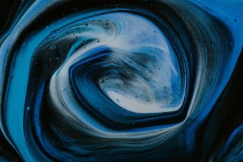 This time I poured the layered paint through a funnel and made this swirly shape.