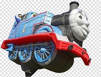 Thomas Train Macys Thanksgiving Day Parade Rail transport Balloon, Train balloon transparent background PNG clipart