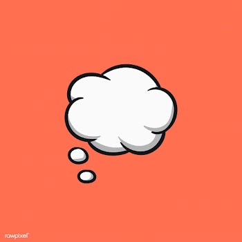 Thought bubble icon on orange background | Free stock vector - 504845