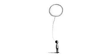 Thought Bubble Illustration with Stick Figure Thought Bubble Illustration with Stick Figure