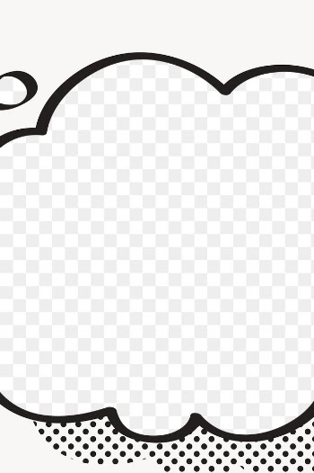 Thought bubble png frame sticker, cartoon… | Free stock illustration | High Resolution graphic