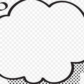 Thought bubble png frame sticker, cartoon pop… | Free stock illustration | High Resolution graphic