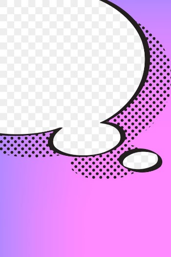 Thought bubble png frame sticker, cartoon pop… | Free stock illustration | High Resolution graphic