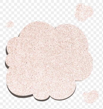 Thought bubble png sticker in pink glitter… | Free stock illustration | High Resolution graphic
