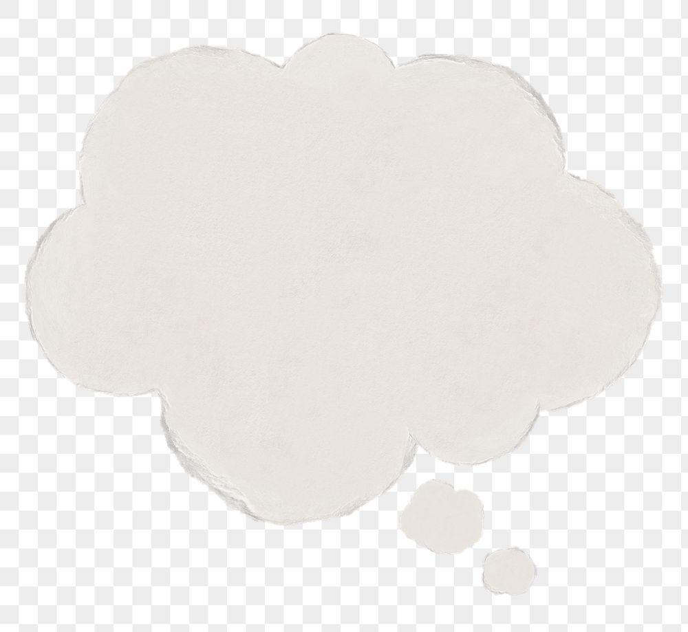 Thought bubble png sticker, paper | Free PNG - rawpixel