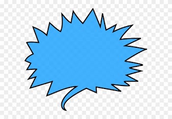 Thought Bubble Word Bubble Cartoon Speech Clip Art - Comic Speech Bubble Blue