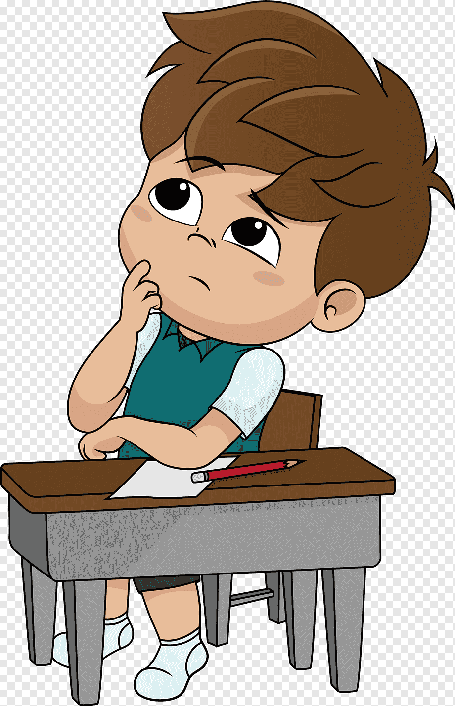Thought Illustration, A thinking little boy, child, mammal, hand png