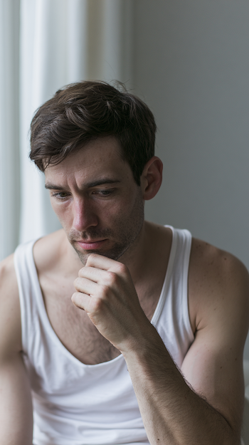 Thoughtful Young Man in Natural Light